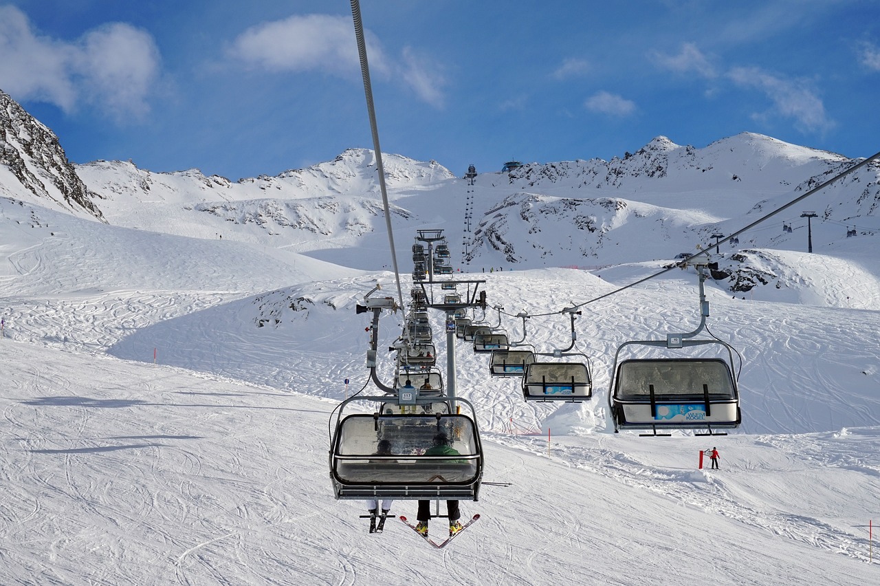 snow, winter, mountain, Skigebiet